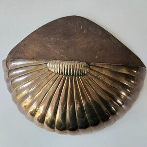 Vintage MCM Solid Brass Wall Planter Pocket